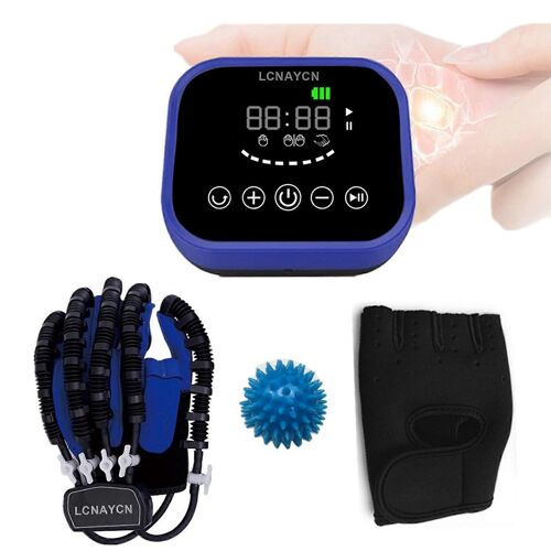 Robot de Réhabilitation des Gants de la Main Gauche Taille S, Rechargeable par USB Matériel de Récupération de la Force de Réglage