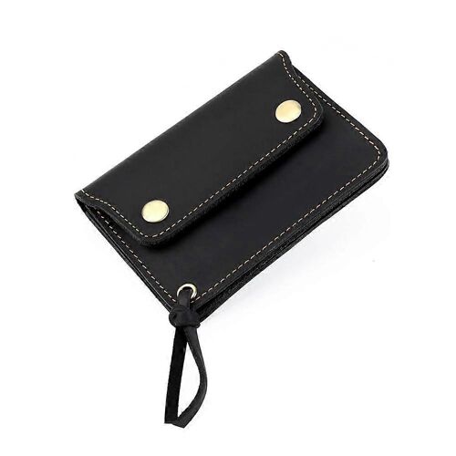 Hommes Porte-Monnaie En Cuir Mini Porte-Monnaie Avec Fermeture À Glissière Porte-Monnaie Couleur 5 12x2x9cm