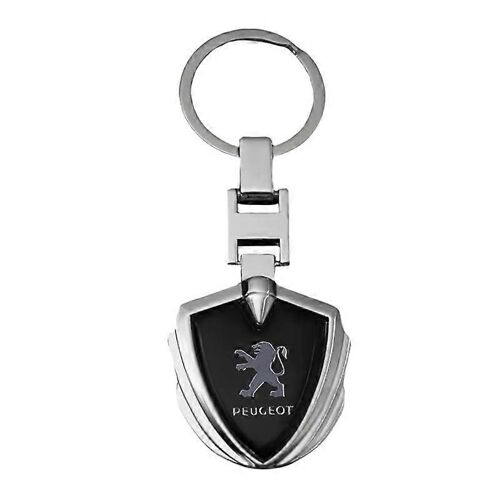 Voiture Porte-Clés Pour Peugeot 2008 Ii Active, 2008 Gt, 2008 Actifs D'entreprise (2019-2024) De La Touche Du Logo De L'anneau D'argent