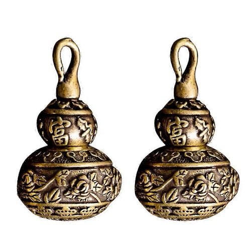 2 Pcs À La Main En Cuivre Porte-Clés Décoratifs Sac Ornements