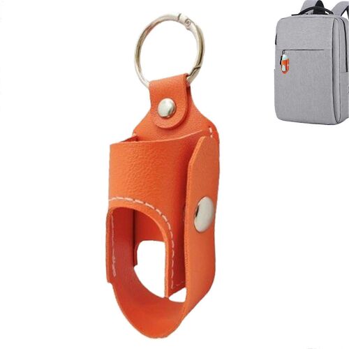 Cuir Inhalateur Cas En Cuir Inhalateur Titulaire Trousseau,Design Portable Inhalateur Étui Pour L'école, Camping, Voyage, Voyage D'affaires, La Maison Orange1
