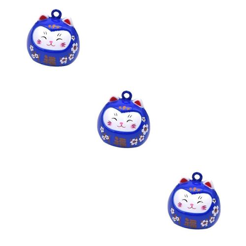 3pcs Chat Bell Pendentif porte-clés Style Japonais Accessoires pour Sacs à dos Costumes Design Portable pour avoir de la Chance et de Dons