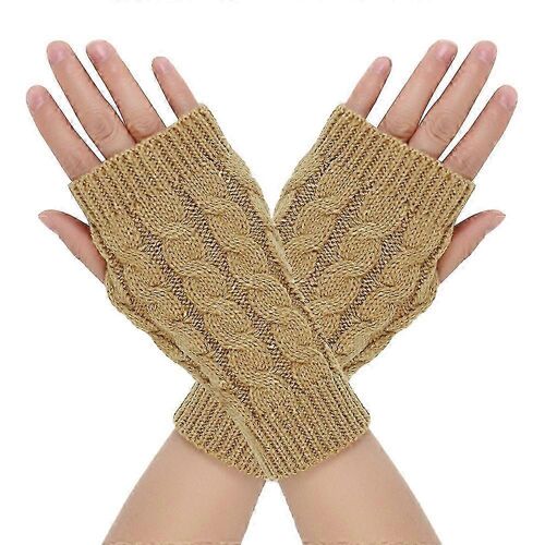 Chaud Acrylique Tricot Mitaines Pour L'hiver Unisexe