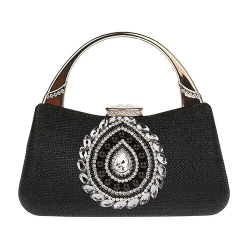Strass Fleurs Motif De Soirée Sac À Main