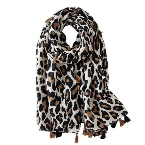 Les femmes Chic de Motif Léopard Écharpe Long des Grands Animaux d'Impression Châle Écharpe Motif Léopard Longue Écharpe Châle