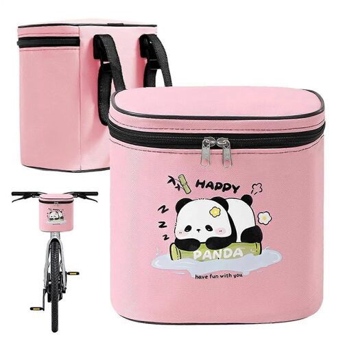 Vélo D'enfants Devant Du Sac Sac De Guidon Avec Dégagement Rapide, Multi-Poches, La Réflexion, À La Couleur Rose Pour Les Filles, De L'école Et De Plein Air