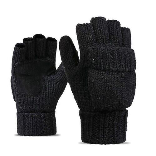 L'hiver En Tricot Mitaines Convertibles En Mitaines À Rabat De La Couverture Pour Des Femmes Des Hommes