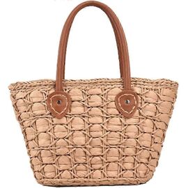 Grand Sac De Plage En Paille Tissée Main - Style Bohème Chic Pour Femme - Idéal Voyages, Shopping, été