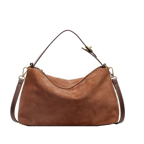Sacs en daim pour femmes, style retro, sac bandouliere souple, sacoche, sac hobo
