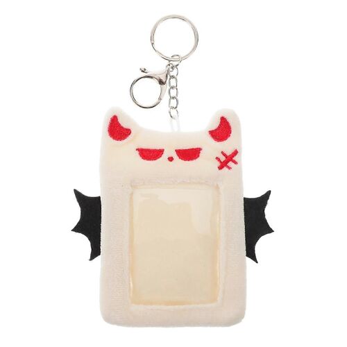 Peluche Ailé Photo Du Titulaire De La Carte Trousseau De Clés Pour L'id De Cartes De Crédit Halloween Démon De Dessin Animé
