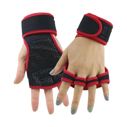 Gants De Fitness, Salle De Sport Des Poids Lourds Gants D'entraînement Pour Les Hommes Et Les Femmes (Rouge, M)