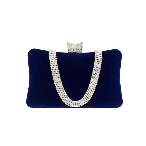 Velours Sac de Soirée pour les Femmes Strass Embrayage Sac à main à Paillettes d'Épaule de Sac à main en Noir et Or pour les Événements officiels