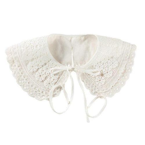 Amovible Beige Collier De Dentelle Floral Brodé Capelet Châle Pour Femmes Élégante Robe Accessoire, Léger Et Élégant