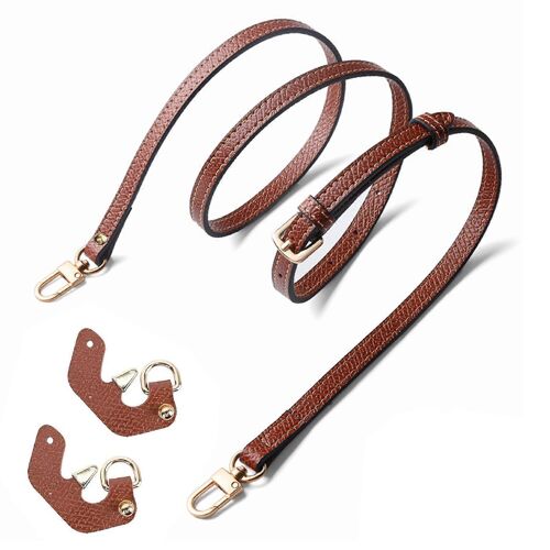 Bandoulière Longchamp Femmes Sac, Réglable de 0,9 cm de Remplacement en Cuir Bandoulière, Compatible Sac en Cuir Sangles