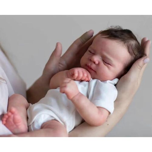 Poupée bébé reborn de 45 cm (18 pouces), fille, entièrement en silicone, cheveux implantés, coffret de jouet pour enfants