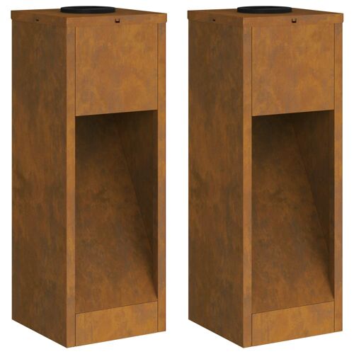 vidaXL Lumière de Chemin LED Solaire 2 pcs Galvanisé Galvanisé