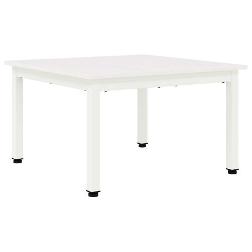 vidaXL Table basse Blanc 60 x 60 x 36 cm Bois de pin massif