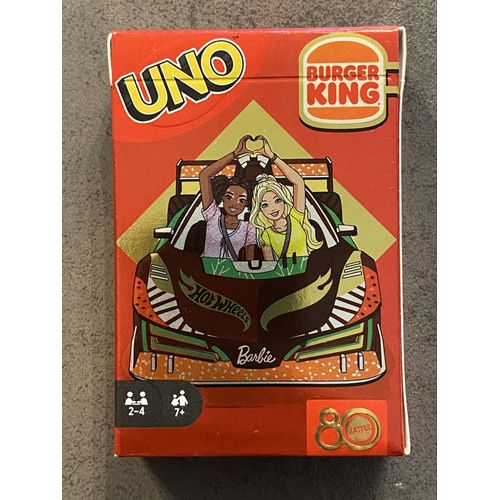 Jeu De Cartes Uno 80 Ans Mattel Burger King