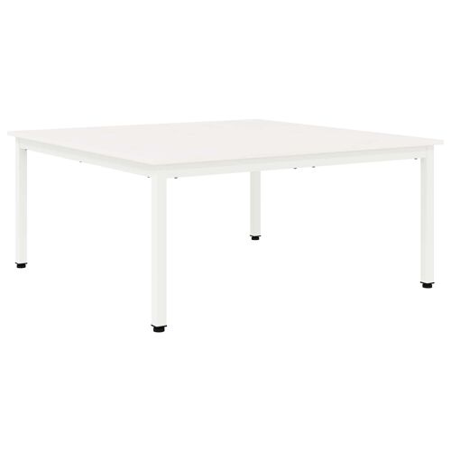 vidaXL Table basse Blanc 100 x 100 x 45 cm Bois de pin massif