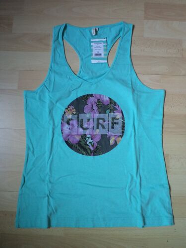 Débardeur T-Shirt Sans Manches Rip Curl Neuf Taille M Bleu Vert Turquoise