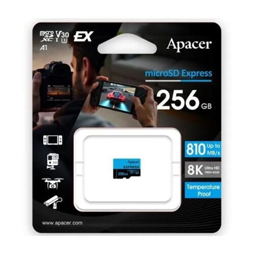 Carte mémoire microSD Express - APACER - 256 Go - 810 MB/s - Classe 10 - Compatible Nintendo Switch 2