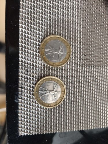 Pièce De 1 Euros Année 2002 L'Homme De Vitruve De Leonardo De Vinci Je Vends Deux Pièces De 1 Euro En Très Bonne État À 1500 Euros Les Deux