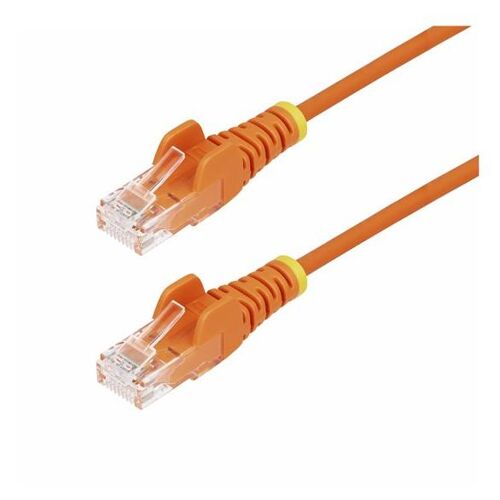 StarTech.com 15m Orange Slim CAT6 Ethernet Cable, Snagless, 28AWG, LSZH - Cordon de raccordement - RJ-45 (M) pour RJ-45 (M) - 15 m - 3.6 mm - UTP - CAT 5/5e/6 - IEEE 802.3bt - sans halogène, sans crochet, cuivre tressé - orange