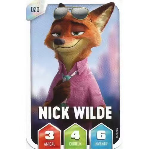 Carte E. Leclerc 2025 - Découvre La Magie De Disney - Nick Wilde, N° 020 20