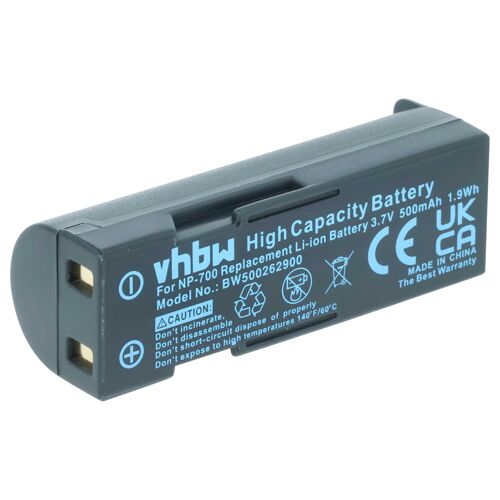 vhbw Batterie compatible avec Samsung Digimax L77 appareil photo (500mAh, 3,7V, Li-ion)