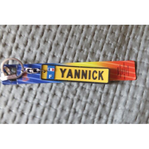 Porte-Clé Prénom Yannikc Forme De Plaque D'Immatriculation