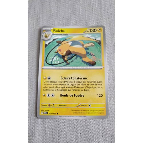 Carte Pokémon Raichu 52/162