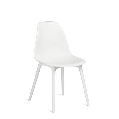 Pack de 4 chaises de salle à manger en polypropylène Scand Blanc