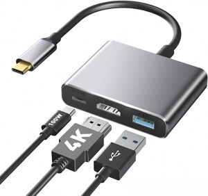 Câble USB-C Vers HDMI 6ft (1.8m) - 4K 30Hz - Compatible MacBook, IPad Pro, Surface - Plug & Play