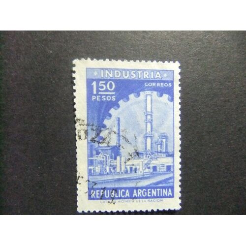 91 Argentina 1954 / Serie Corriente - Industria / Yvert 547b Fu