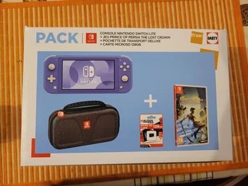 Pack Fnac Console Nintendo Switch Lite Bleu + Prince of Persia The lost Crown + Pochette de transport de luxe + Carte microSD 128 Go