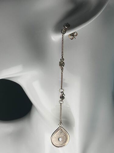 Boucles D'Oreille Chaînes Avec Zircon