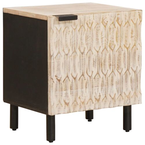 vidaXL Cabinet de chevet 2 pcs Blanc 40 x 33,5 x 46 cm