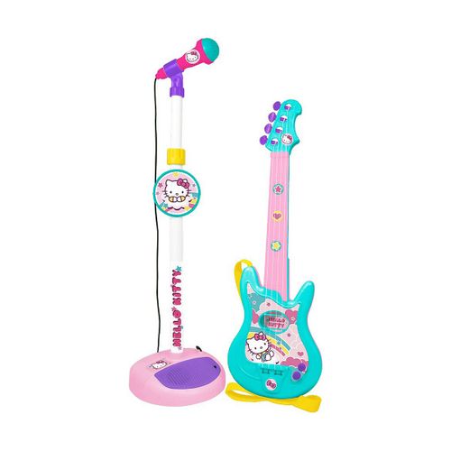 Guitare bébé Hello Kitty avec microphone réglable ¿ Jouet musical éducatif pour enfants dès 3 ans