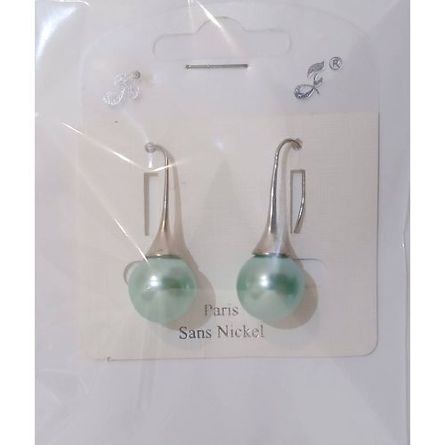 Boucles D'Oreilles Fantaisie Bleu Nacré