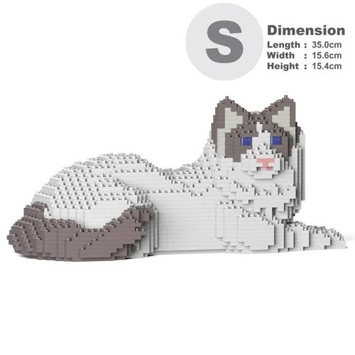 Blocs de construction - JEKCA - Chat Ragdoll - 1330 pièces - Plastique - 14 ans et plus