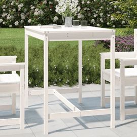 Prolenta Premium - Table De Jardin Blanc 121x82,5x110 Cm Bois Massif De Pin