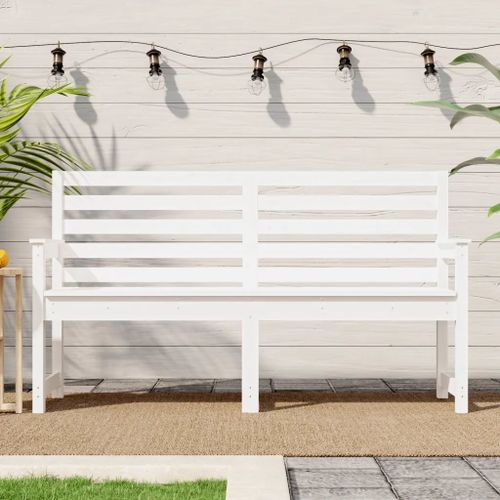 Prolenta Premium - Banc De Jardin Blanc 159,5x48x91,5 Cm Bois Massif De Pin