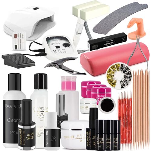 Maxi Kit Manucure De Démarrage Promed Excellent Pro Avec Lampe Uv Led Et Ponceuse Multicolore