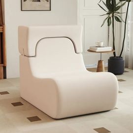 Canapé Simple COSTWAY Canapé Convertible Comfortable avec Appuie-tête Amovible,Housse Lavable en Velours Glacé Beige