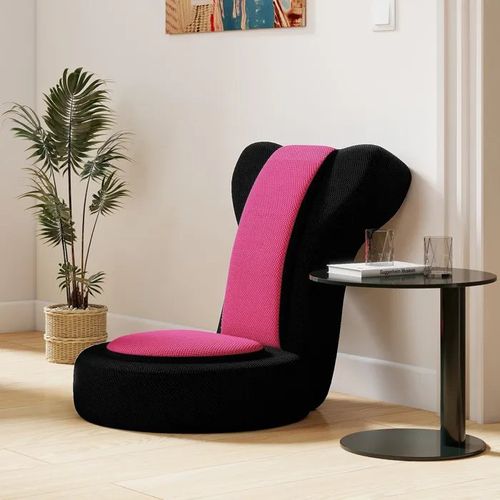 Chaise de Sol COSTWAY Dossier Réglables à 5 Positions pour Lecture, Méditation Rose