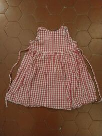 Robe Toile Coton Vichy Rouge Bout'Chou