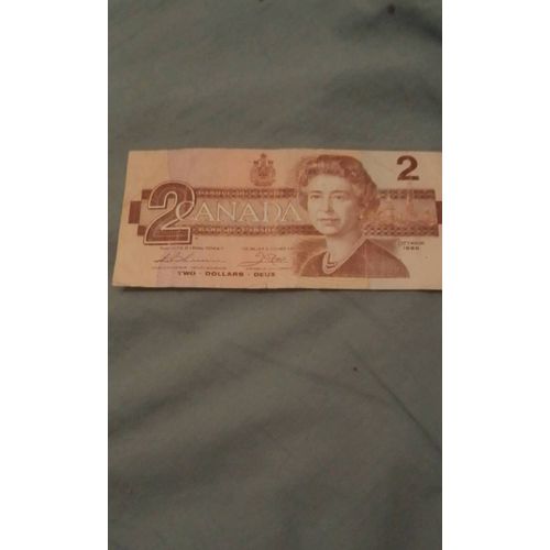 Billet 2 Dollars Canada 1986