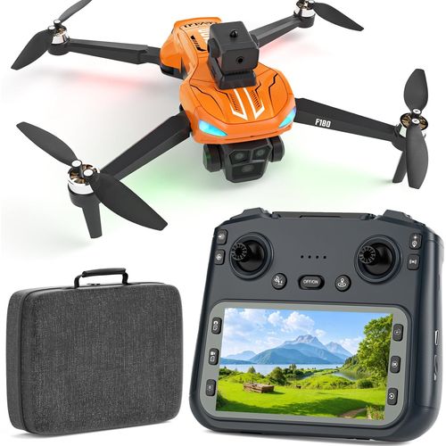 Drone Gps Avec Caméra 4k, Écran De Télécommande 4,5 Pouces, Retour Automatique, Évitement Automatique Des Obstacles, Vol 22 Min, Drone Rc Fpv Pliable Avec Follow-Me, Cadeau Pour Adultes
