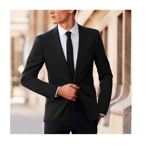 Veste Noire De Costume Style Mariage Homme 50 Blazer 1 Bouton Jacket Habille Celio Haut De Genre Smooking Elegant