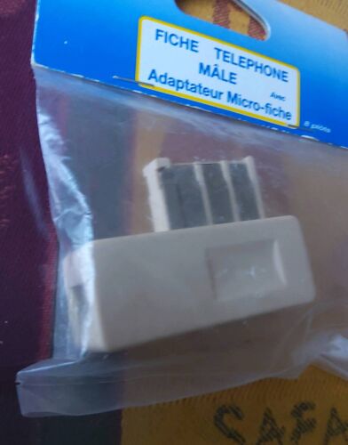 Fiche téléphonique mâle avec adaptateur micro-fiche